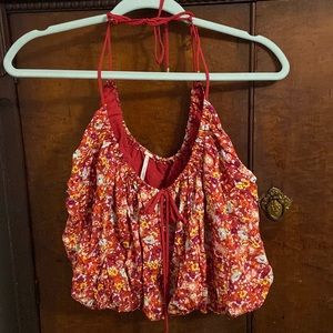 Free People cropped floral top